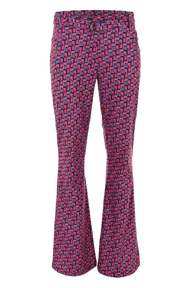 Broek van mooie jacquard stof in diverse prints 