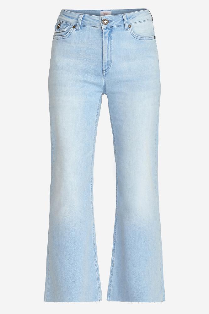 5-pocket straight fitted cropped jeans