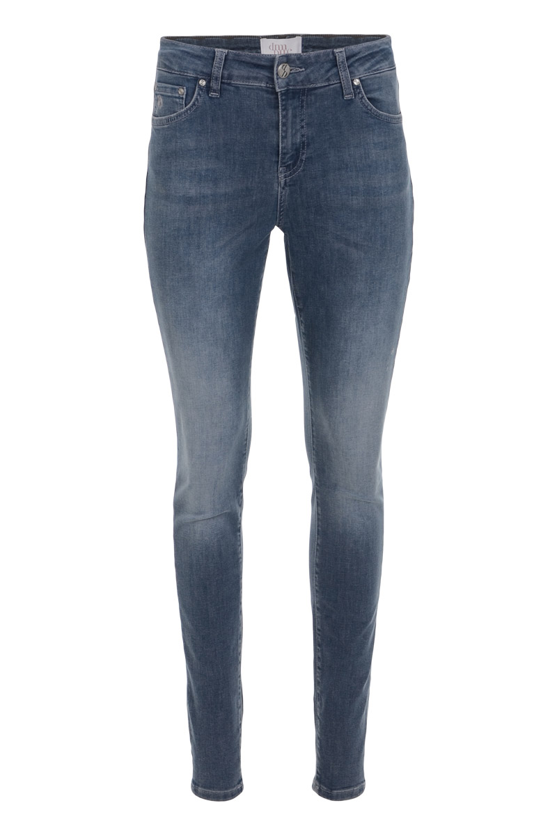 High-rise 5 pocket skinny fitted jeans