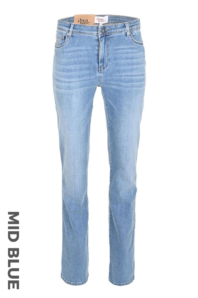 High-rise straight fitted jeans