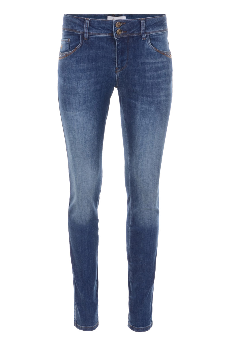 Mid-rise slim fitted jeans L32. 
