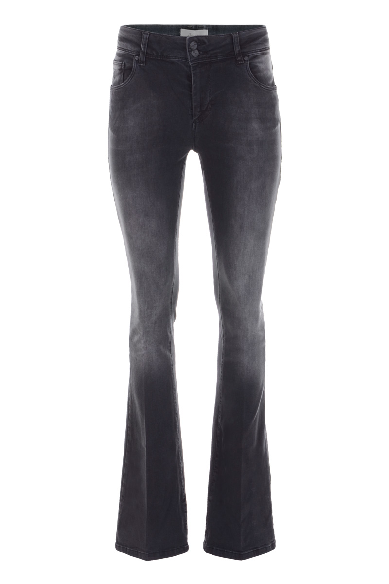 Raised mid-rise flared jeans L35.