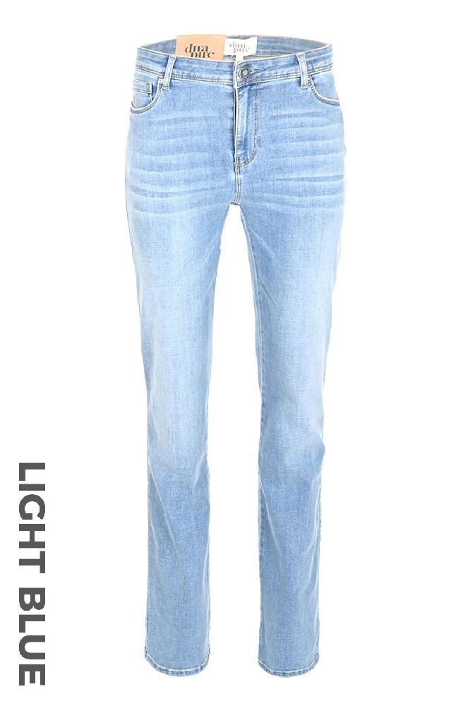 High-rise straight fitted jeans